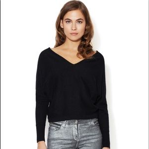 Black Sparkle V-Neck Dolman Sweater